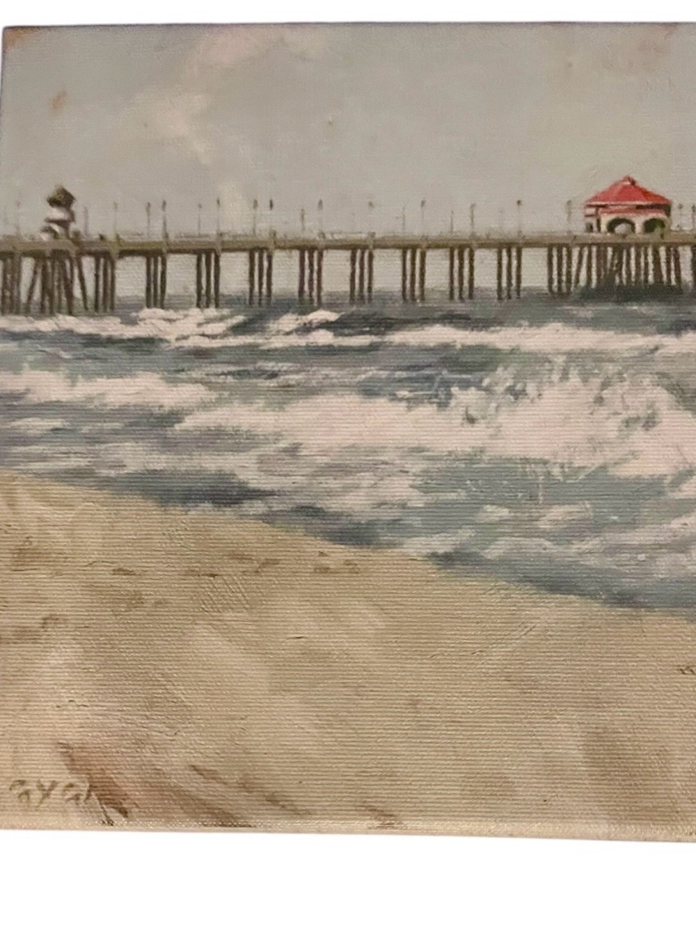 Darren Gygi Home Collection Giclee Wall Art "Pier" Beach Nautical Ocean
